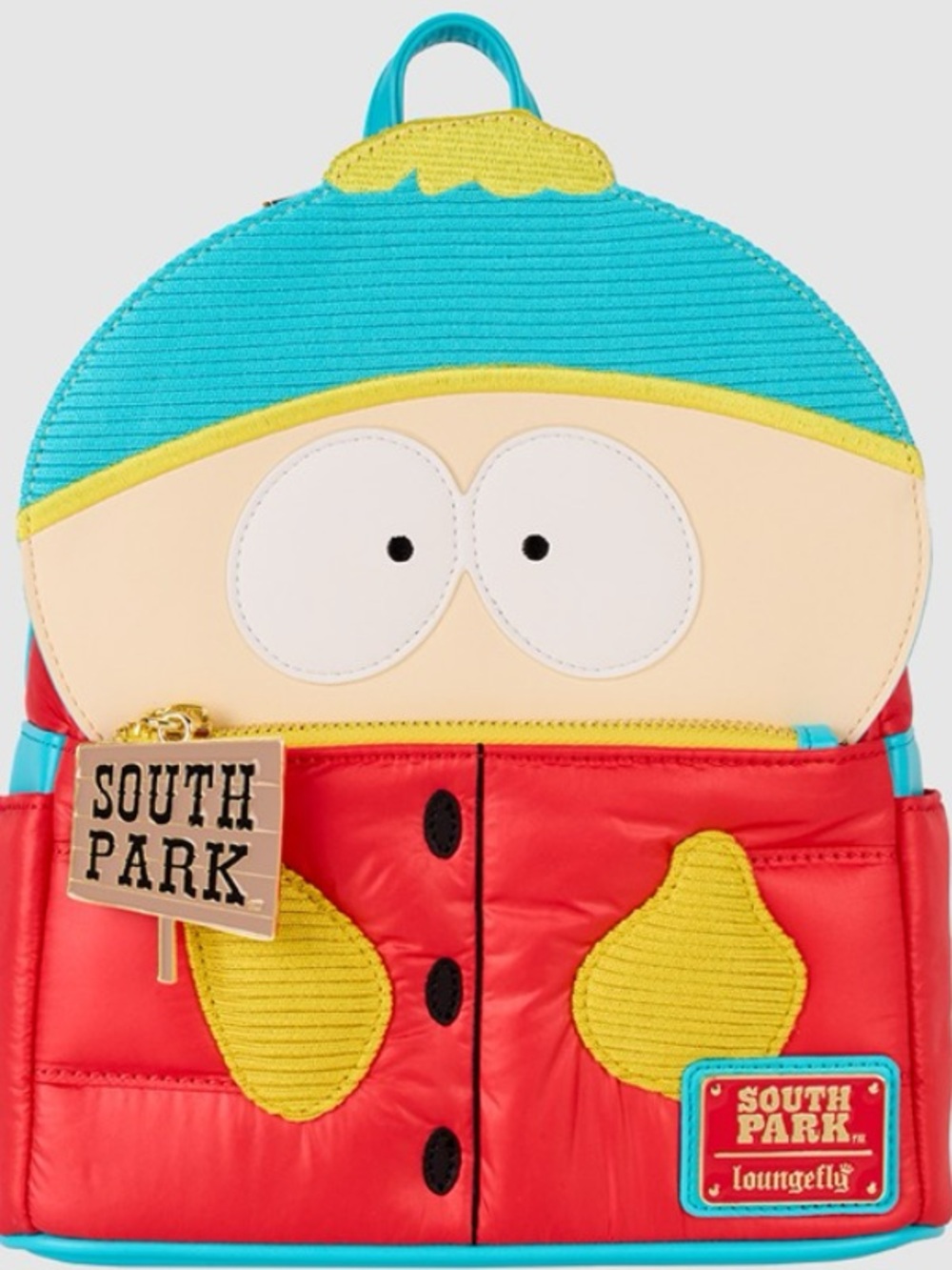 Loungefly South Park Cartman Kids Backpack - Teal, Red, Yellow, Cream